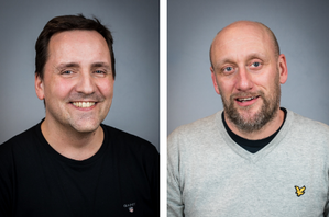 Peter Bugge (tv.) og Thomas Roy Larsen (th.). Peter Bugge (tv.) og Thomas Roy Larsen (th.).