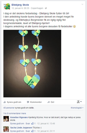 Skærmbillede fra Ellebjerg Skoles facebook.