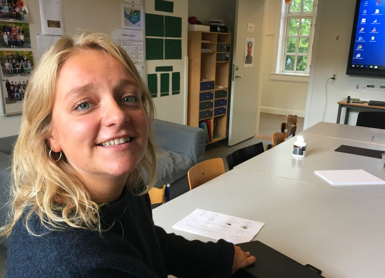 Nina Bøjen Larsen startede som vikar på Frejaskolen og har nu været lærer på skolen i otte år. Foto: Peter Garde