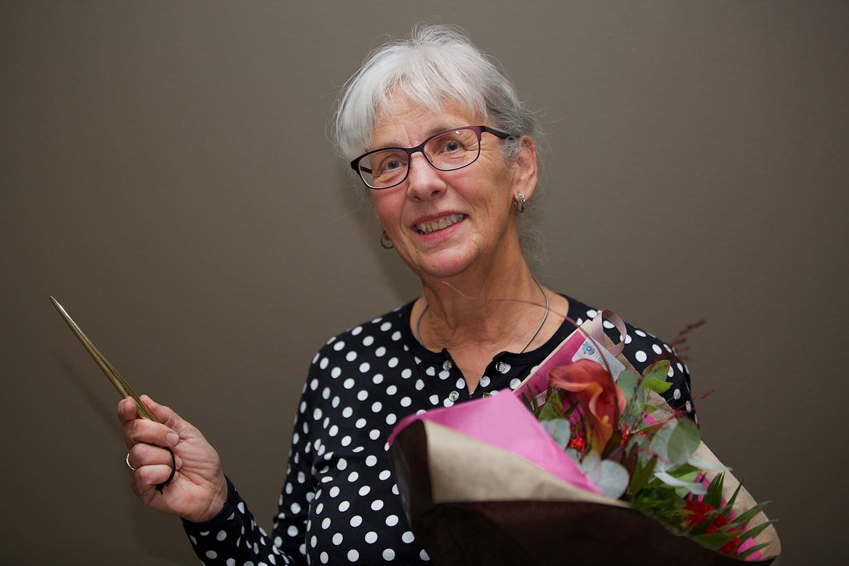 Irene Frimodt Hansen blev dette års modtager af Den Gyldne Pegepind. Foto: Jan Klint