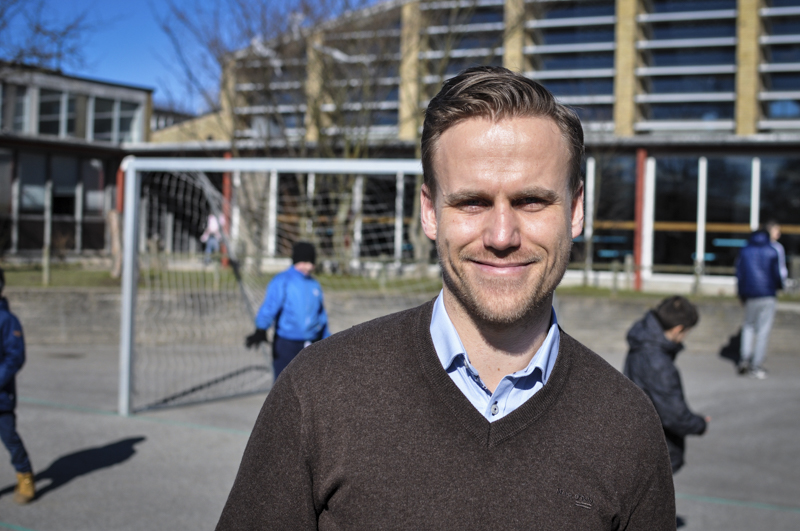 Den ny skoleleder på Tingbjerg Skole, Marco Anders Damgaard, er også næstformand i Skolelederforeningen i København. Foto: Torben Kloster