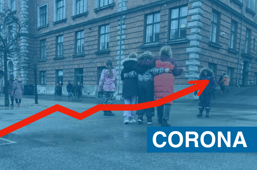 Smitten med coronavirus stiger på skolerne i København. Grafik: Jan Klint Poulsen